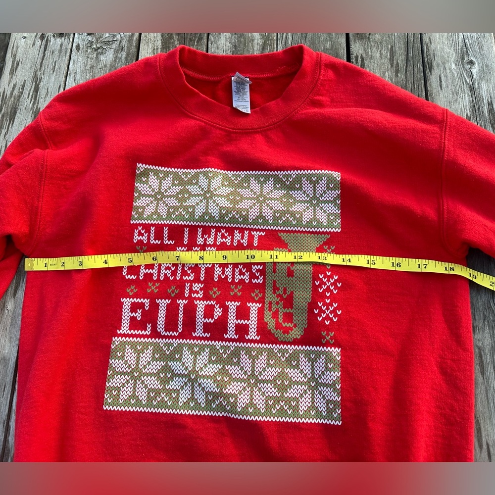 Gildan "All I Want For Christmas Is Euph" Sweatshirt S - Picture 5 of 9